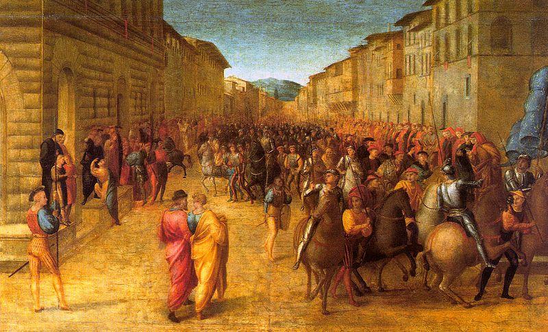  Francesco Granacci Entry of Charles VIII into Florence Spain oil painting art